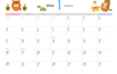 2026年版】カレンダー無料 | シンプル・かわいいおしゃれ版も 印刷用 | 2026カレンダー 無料 ダウンロード