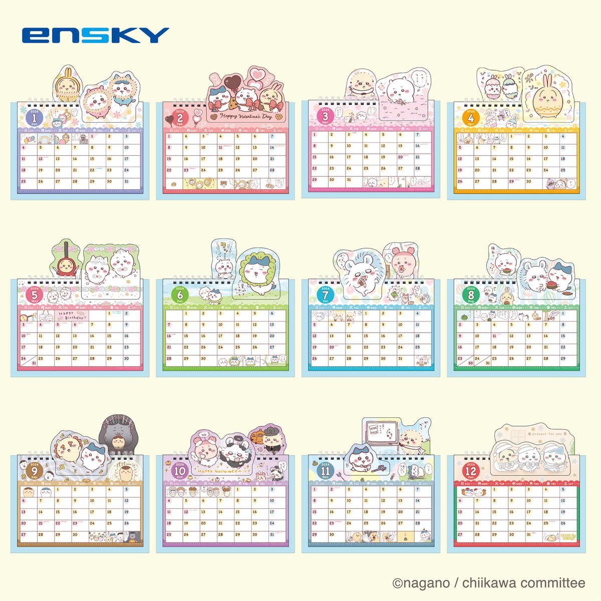ちいかわ 予約受付中】 11月発売「ポップアップ卓上カレンダー」 卓上 | ちいかわ カレンダー 2026 卓上