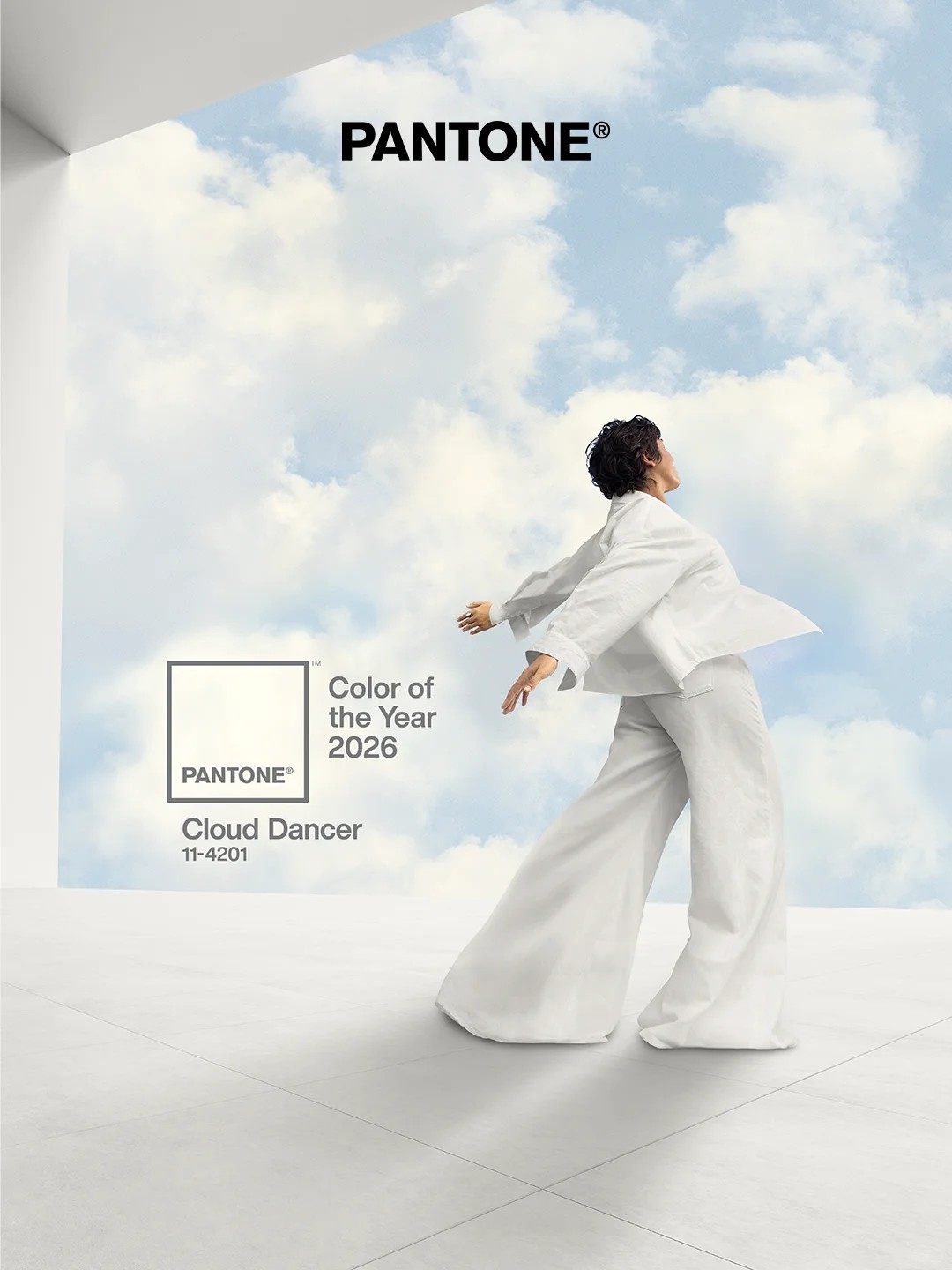 Pantone发布2026流行色：云上舞白 | 2026年度